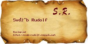 Sváb Rudolf névjegykártya